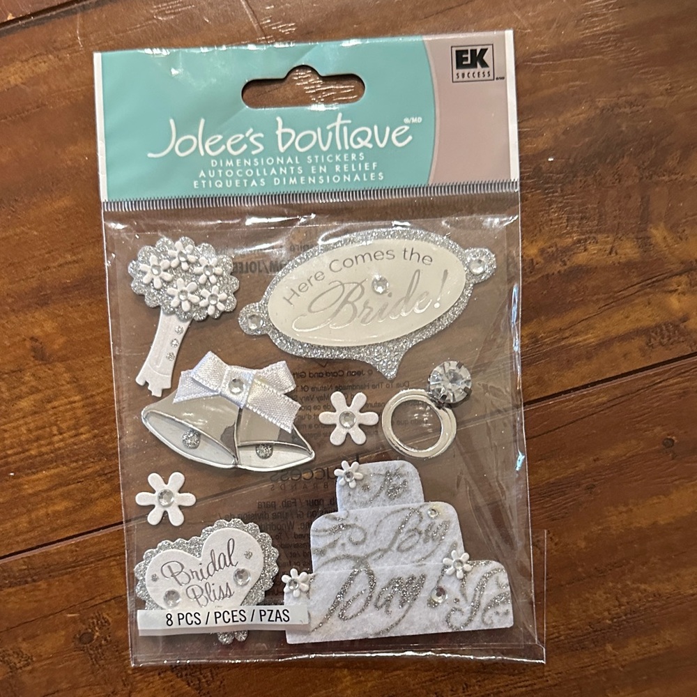 Jolee’s boutique Jolee dimensional  scrapbook stickers Here Comes the Bride